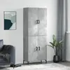 Image de vidaXL Buffet haut Gris béton 69,5x34x180 cm Bois d'ingénierie