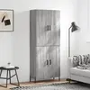 Image de vidaXL Buffet haut Sonoma gris 69,5x34x180 cm Bois d'ingénierie