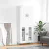Image de vidaXL Buffet haut Blanc 69,5x34x180 cm Bois d'ingénierie