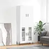Image de vidaXL Buffet haut Blanc 69,5x34x180 cm Bois d'ingénierie