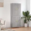 Image de vidaXL Buffet haut Sonoma gris 69,5x34x180 cm Bois d'ingénierie