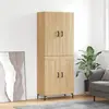 Image de vidaXL Buffet haut Chêne sonoma 69,5x34x180 cm Bois d'ingénierie