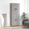 Image de vidaXL Buffet haut Sonoma gris 69,5x34x180 cm Bois d'ingénierie