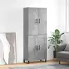 Image de vidaXL Buffet haut Gris béton 69,5x34x180 cm Bois d'ingénierie