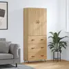 Image de vidaXL Buffet haut Chêne sonoma 69,5x34x180 cm Bois d'ingénierie