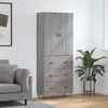 Image de vidaXL Buffet haut Sonoma gris 69,5x34x180 cm Bois d'ingénierie