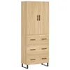 Image de vidaXL Buffet haut Chêne sonoma 69,5x34x180 cm Bois d'ingénierie