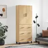 Image de vidaXL Buffet haut Chêne sonoma 69,5x34x180 cm Bois d'ingénierie
