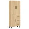 Image de vidaXL Buffet haut Chêne sonoma 69,5x34x180 cm Bois d'ingénierie