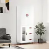 Image de vidaXL Buffet haut Blanc 69,5x34x180 cm Bois d'ingénierie