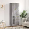 Image de vidaXL Buffet haut Sonoma gris 69,5x34x180 cm Bois d'ingénierie