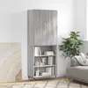 Image de vidaXL Buffet haut Sonoma gris 69,5x34x180 cm Bois d'ingénierie