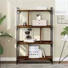 Image de vidaXL Bibliothèque 4 niveaux chêne fumé 76x32x123cm bois d'ingénierie