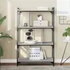 Image de vidaXL Bibliothèque à 4 niveaux sonoma gris 76x32x123 cm