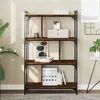 Image de vidaXL Bibliothèque 4 niveaux chêne brun 76x32x123cm bois d'ingénierie