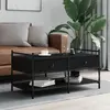 Image de vidaXL Table basse noir 99x50x50 cm bois d'ingénierie