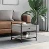Image de vidaXL Table basse sonoma gris 50x50x50 cm bois d'ingénierie