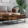Image de vidaXL Table basse chêne fumé 100x51x40 cm bois d'ingénierie