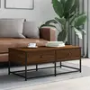 Image de vidaXL Table basse chêne marron 100x51x40 cm bois d'ingénierie