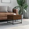 Image de vidaXL Table basse chêne marron 51x51x40 cm bois d'ingénierie