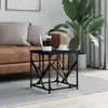 Image de vidaXL Table basse noir 45x45x47,5 cm bois d'ingénierie