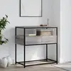 Image de vidaXL Table console sonoma gris 75x40x75 cm bois d'ingénierie