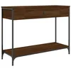 Image de vidaXL Wandtafel 100x34,5x75 cm bewerkt hout bruin eikenkleur