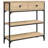 Image de vidaXL Wandtafel 72,5x25x75 cm bewerkt hout sonoma eikenkleurig