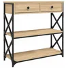 Image de vidaXL Wandtafel 75x28x75 cm bewerkt hout sonoma eikenkleurig