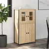 Image de vidaXL Buffet haut chêne sonoma 62x32x106,5 cm bois d'ingénierie