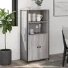Image de vidaXL Buffet haut sonoma gris 62x36x121,5 cm bois d'ingénierie