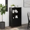 Image de vidaXL Buffet haut noir 62x32x103,5 cm bois d'ingénierie