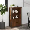 Image de vidaXL Buffet haut chêne marron 62x32x103,5 cm bois d'ingénierie
