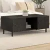 Image de vidaXL Table basse noir 100x54x40 cm bois massif de manguier