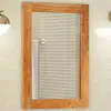 Image de vidaXL Miroir salle de bain 50x70x2,5 cm bois massif d'acacia et verre