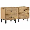 Image de vidaXL Tables de chevet 2 pcs 40x33x46 cm Bois de manguier solide