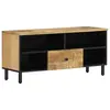 Image de vidaXL Meuble TV 100x33x46 cm bois massif de manguier