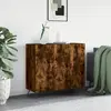 Image de vidaXL Buffet chêne fumé 90x34x80 cm bois d'ingénierie