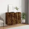 Image de vidaXL Buffet chêne fumé 90x34x80 cm bois d'ingénierie