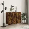 Image de vidaXL Buffet chêne fumé 90x34x80 cm bois d'ingénierie