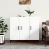 Image de vidaXL Buffet blanc 90x34x80 cm bois d'ingénierie