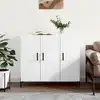 Image de vidaXL Buffet blanc 90x34x80 cm bois d'ingénierie