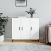 Image de vidaXL Buffet blanc 90x34x80 cm bois d'ingénierie