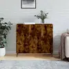Image de vidaXL Buffet chêne fumé 90x34x80 cm bois d'ingénierie