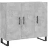 Image de vidaXL Buffet gris béton 90x34x80 cm bois d'ingénierie