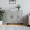Image de vidaXL Buffet gris béton 90x34x80 cm bois d'ingénierie