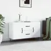 Image de vidaXL Buffet blanc 100x36x60 cm bois d'ingénierie