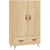 Image de vidaXL Buffet haut chêne sonoma 69,5x31x115 cm bois d'ingénierie