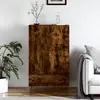 Image de vidaXL Buffet haut chêne fumé 69,5x31x115 cm bois d'ingénierie