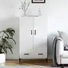 Image de vidaXL Buffet haut blanc brillant 69,5x31x115 cm bois d'ingénierie